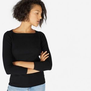 Everlane the luxe wool ribbed boatneck sweater